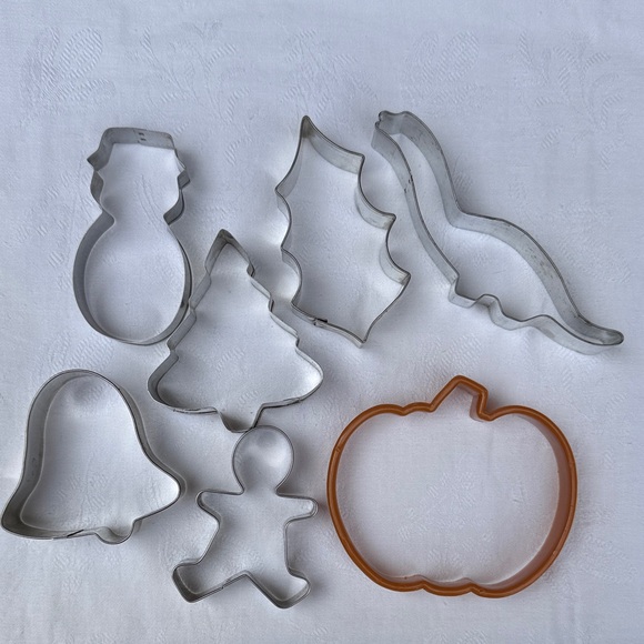Other - Festive Cookie Cutters Metal (& one plastic)
